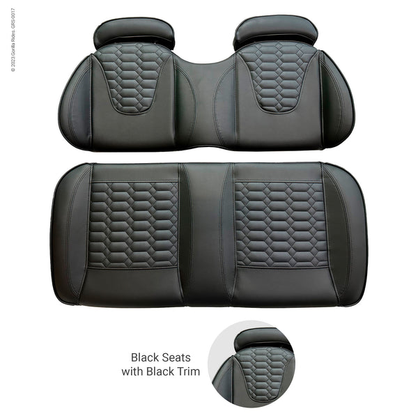 Front Seat Set Black with Black Trim fits Gorilla Rides EV G Series, Venom D, G Wagon Model and Legion EV