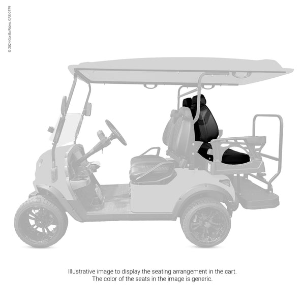 Rear Flip Seat Gravel with Gravel Trim fits Gorilla Rides EV G Series, Venom D, G Wagon Model and Legion EV
