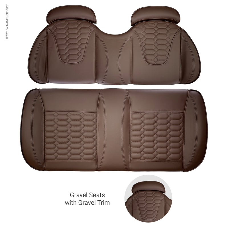 Middle Seat Set Gravel with Gravel Trim fits Six Passenger Gorilla Rides EV G Series, Venom D, G Wagon Model and Legion EV