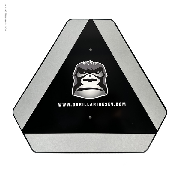 Gorilla Rides EV Reflective Triangle (Black)