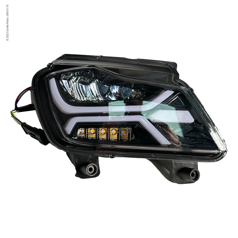 Golf Cart Headlight Passenger Side Fits Gorilla Rides EV G Series, Venom D and G Wagon Model