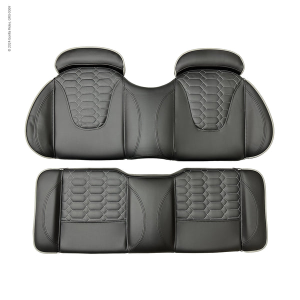 Rear Flip Seat Black with Smoke Trim fits Gorilla Rides EV G Series, Venom D, G Wagon Model and Legion EV