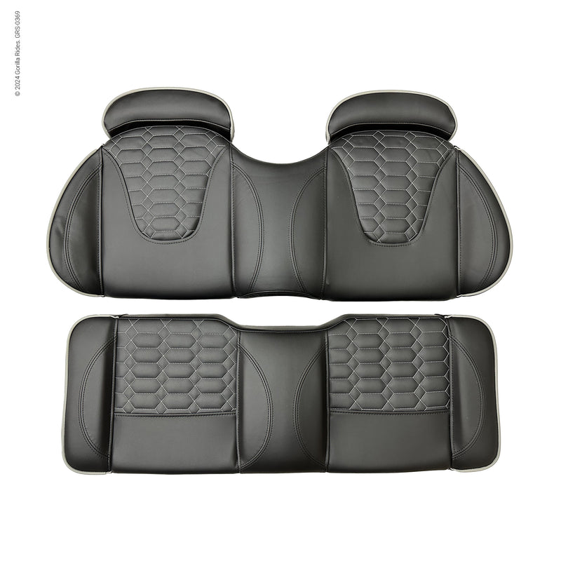 Rear Flip Seat Black with Smoke Trim fits Gorilla Rides EV G Series, Venom D, G Wagon Model and Legion EV