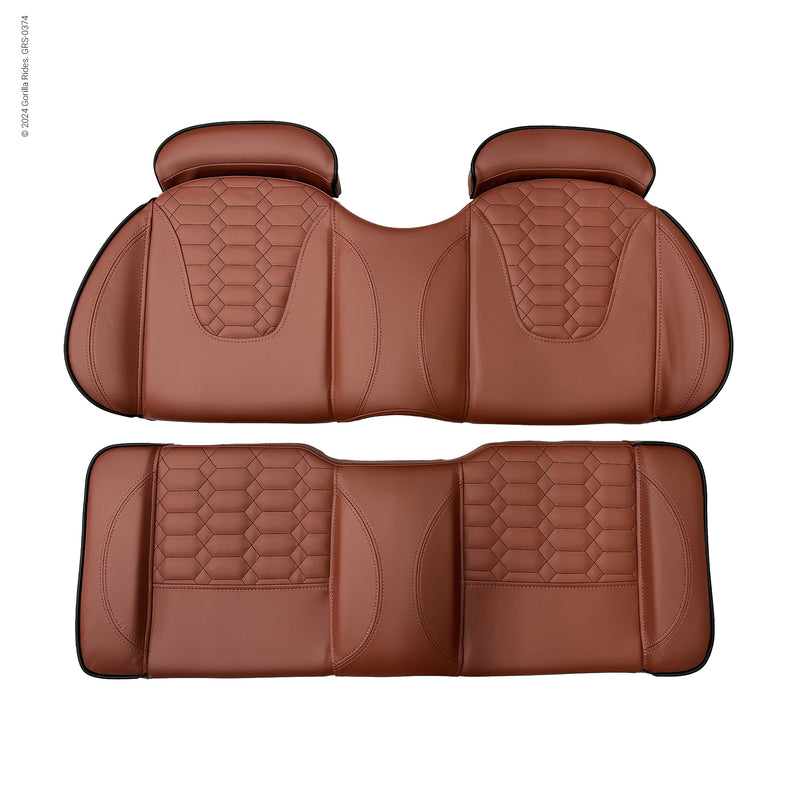 Rear Flip Seat Whiskey with Black Trim fits Gorilla Rides EV G Series, Venom D, G Wagon Model and Legion EV