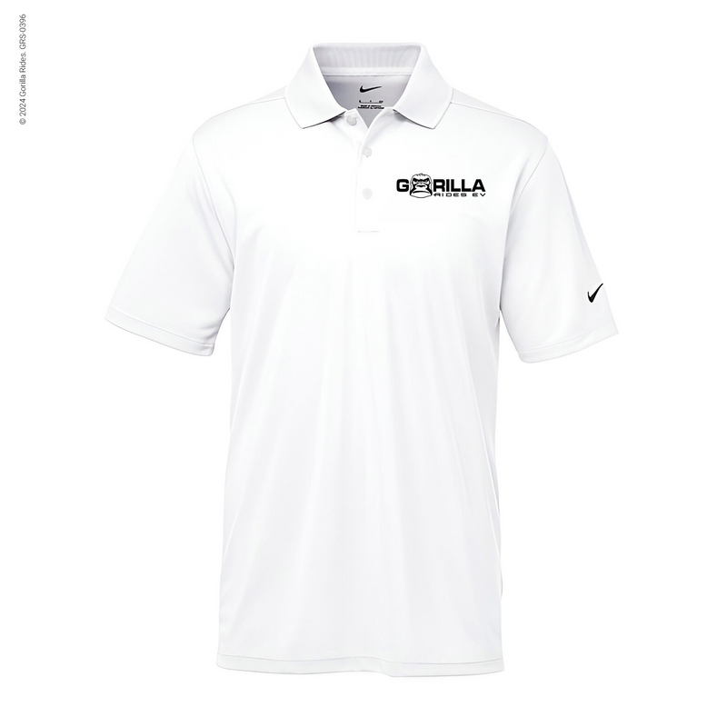 Gorilla Rides EV Men’s Polo Shirt White