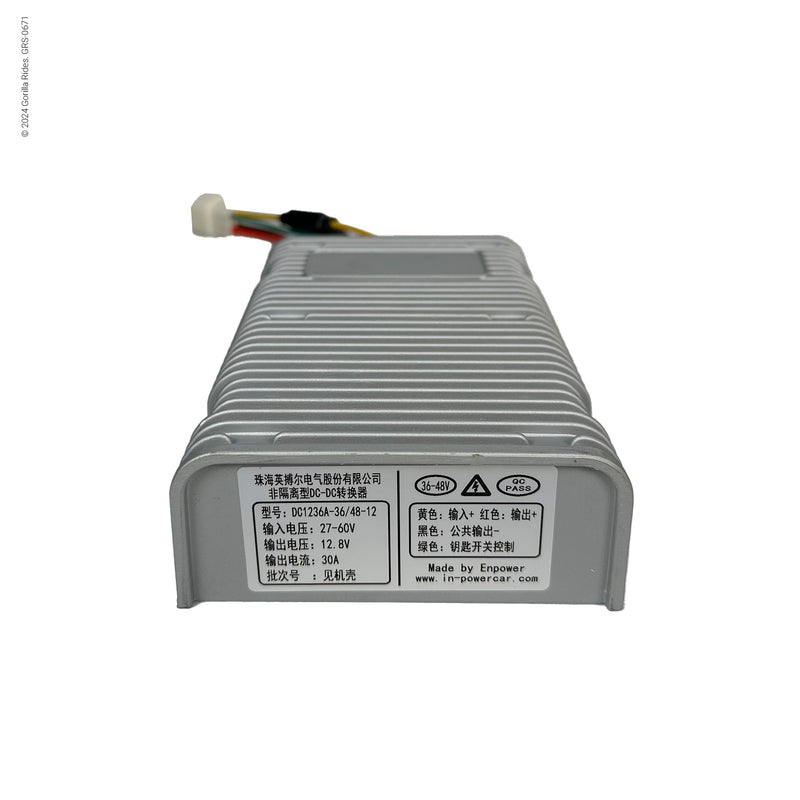 Golf Cart Gorilla Alpha/Havoc 48-12V DC-DC Converter Fits Gorilla Rides, EV Titan, Vivid EV, Kodiak, Royal EV.