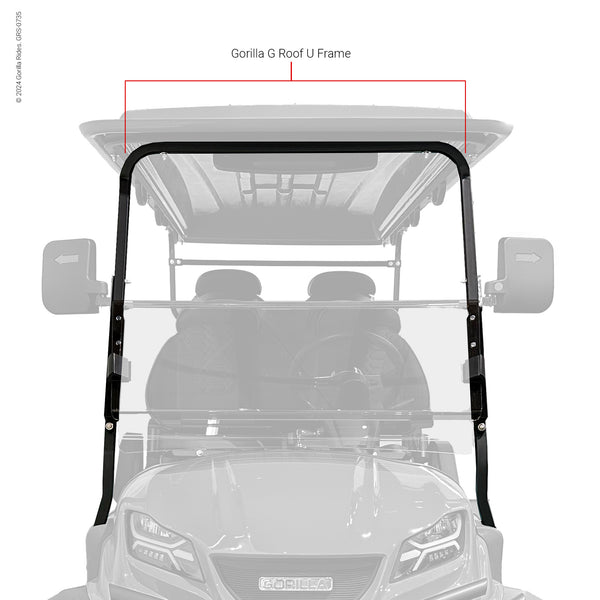 Golf Cart Roof U-Frame 4+2 Fits Gorilla Rides EV G Series, Venom D, G Wagon Model, Legion EV and ActivEV