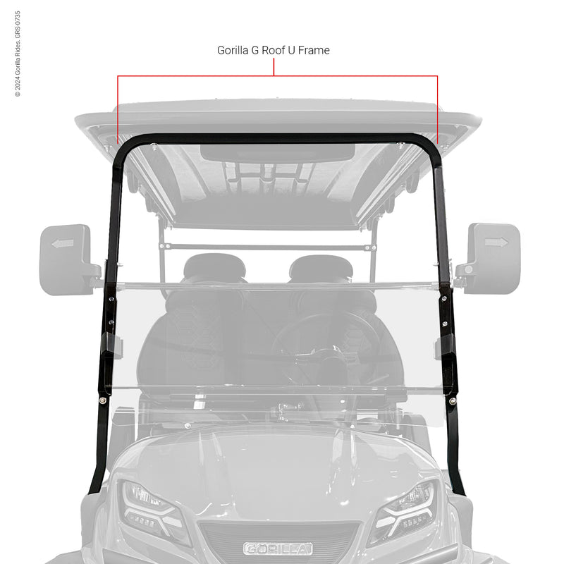 Golf Cart Roof U-Frame 4+2 Fits Gorilla Rides EV G Series & Venom D