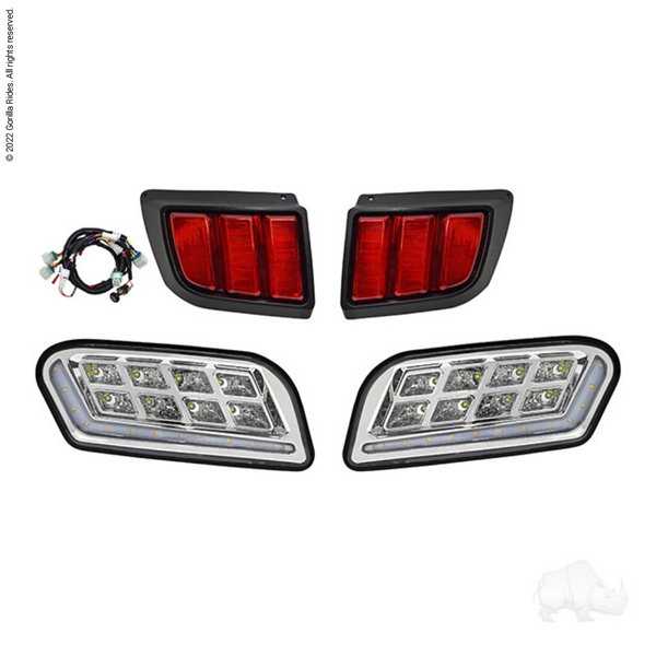 Golf Cart RHOX LED Light Kit with RGBW Accent Lights 12-48V Compatible with Club Car Tempo