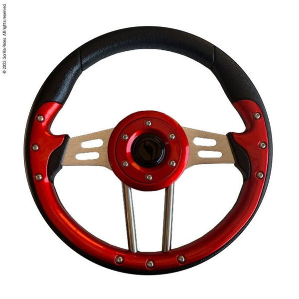 Universal Steering Wheel Red/Black Sport