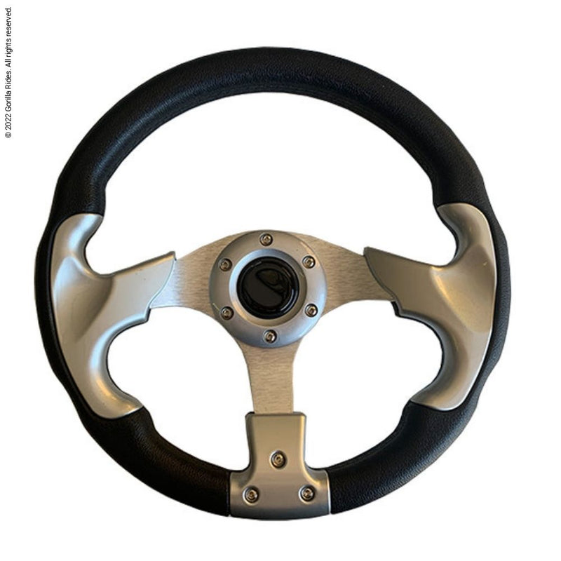 Universal Steering Wheel Silver/Black