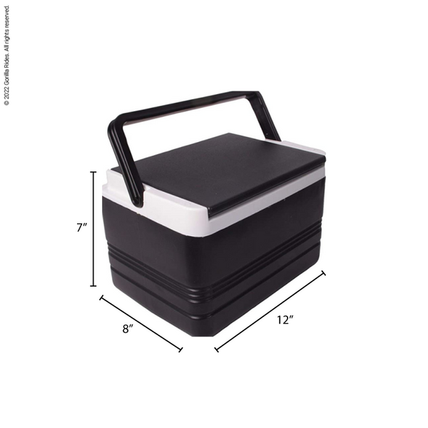 Golf Cart Black Cooler Compatible With All EZGO - Yamaha - Club Car (Mounting Bracket Included)