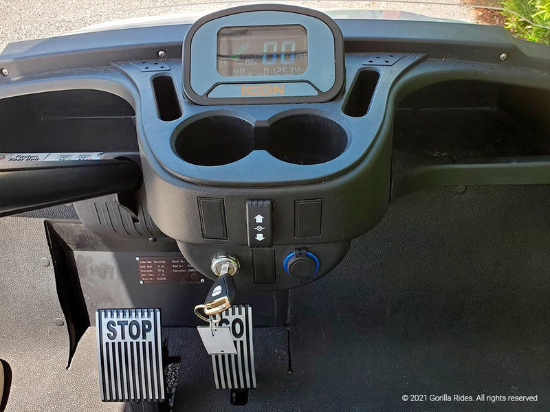 Golf Cart Dash Cup Base Compatible with  Gorilla Rides - ICON EV - Advanced EV
